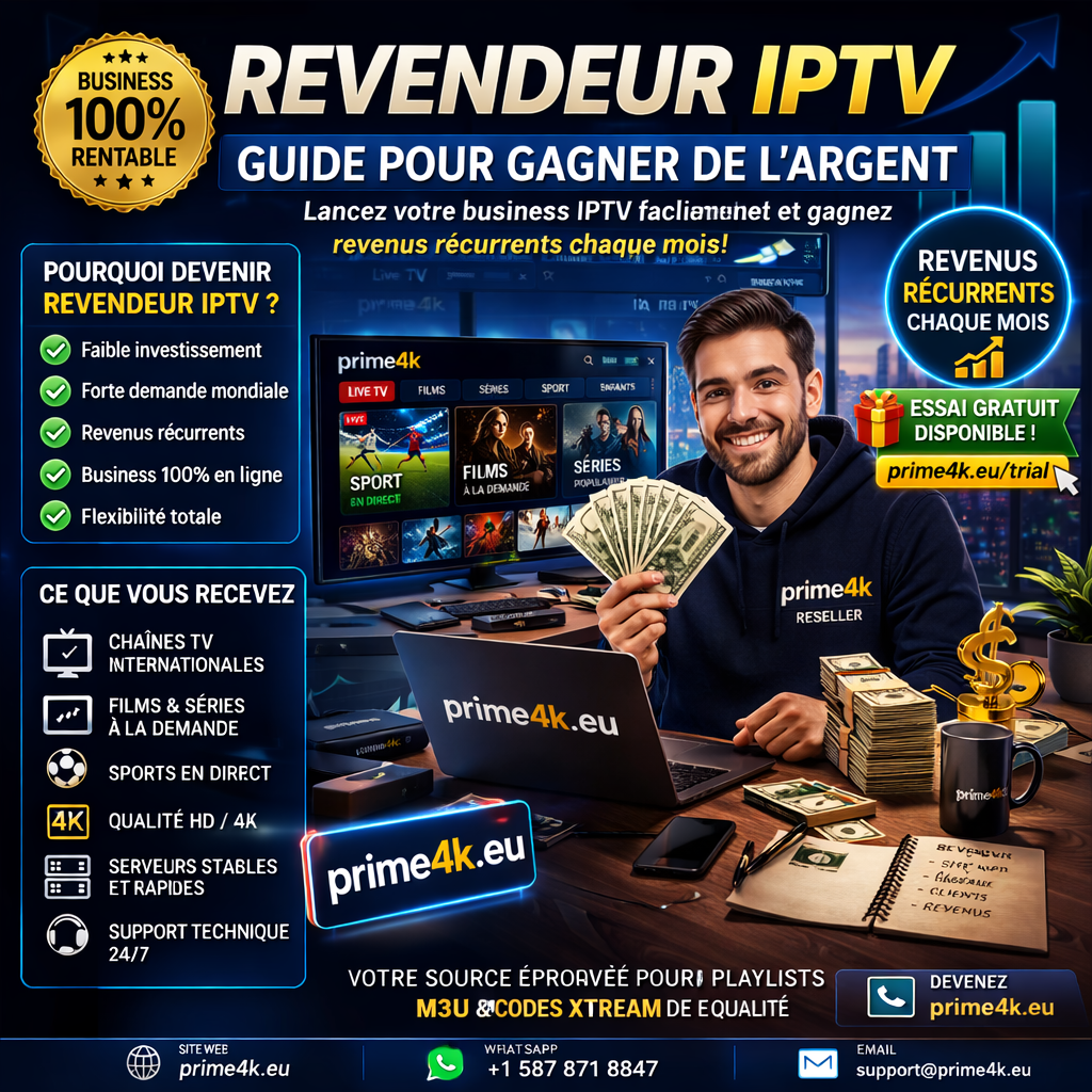 Revendeur IPTV : guide pour gagner de l’argent
