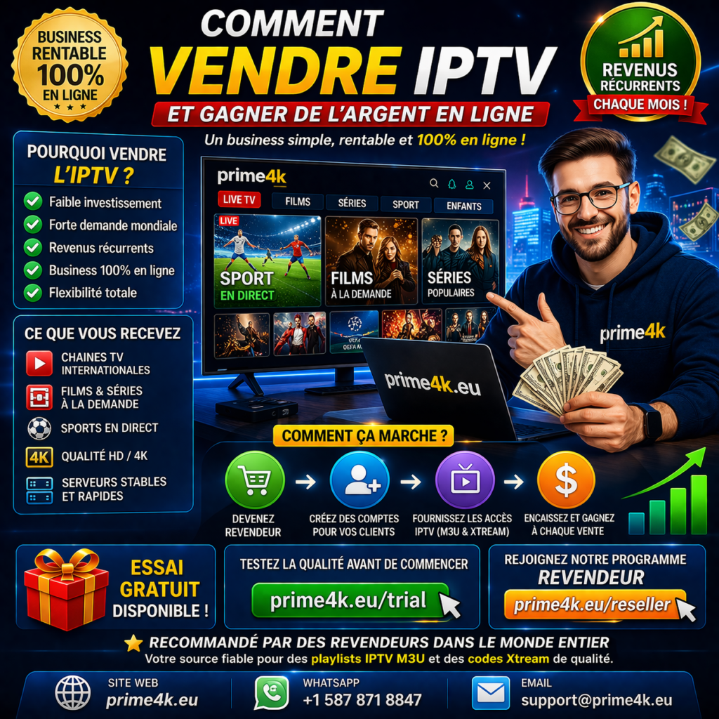 Comment vendre IPTV et gagner de l’argent en ligne